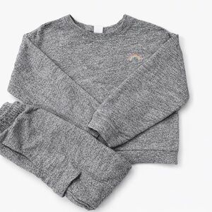 GAP Heather Gray Set with Rainbow Accent